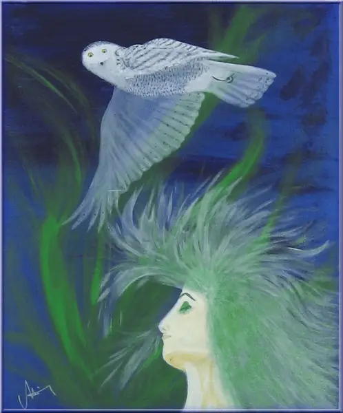 Accueil 2 Le tableau intitulé, les pensées s'envolent.